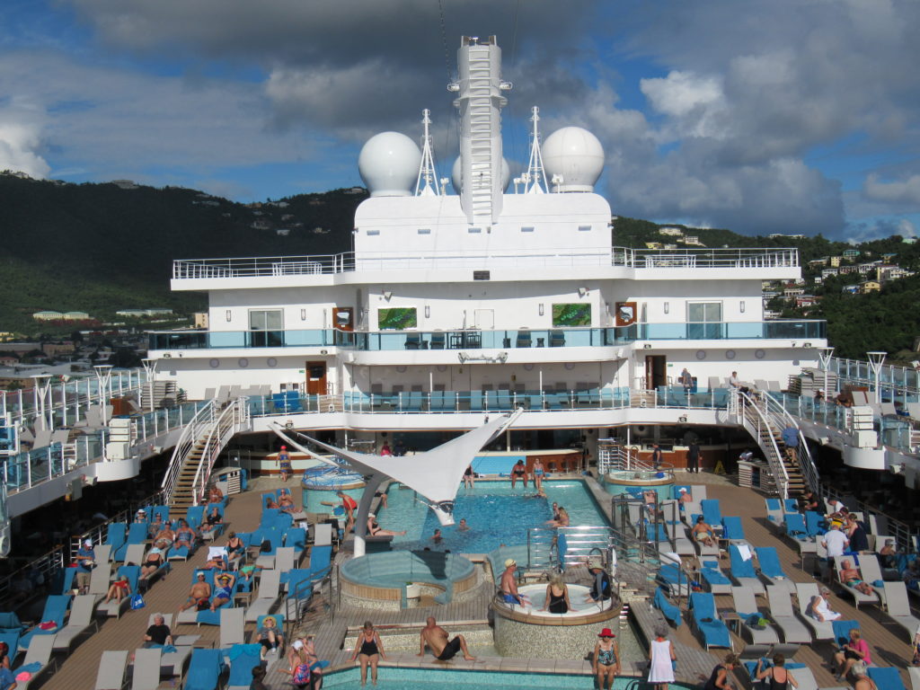 Pool deck on Sky Princess