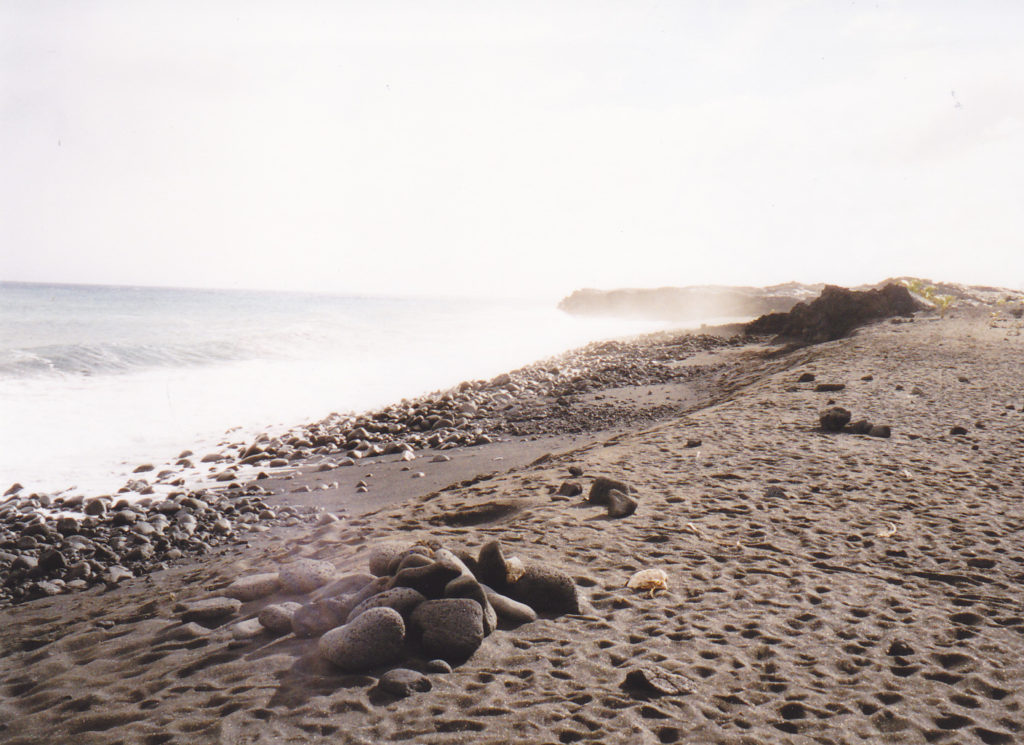 Black sand beaches in Hawaii