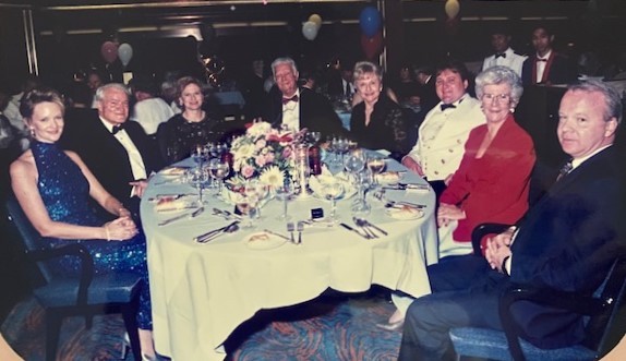 The Captain's Table on New Year's Eve on Holland America Westerdam
