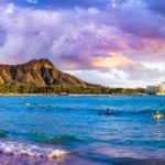 Waikiki Beach and Diamond Head in Hawaii