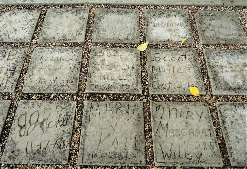 autographs in cement