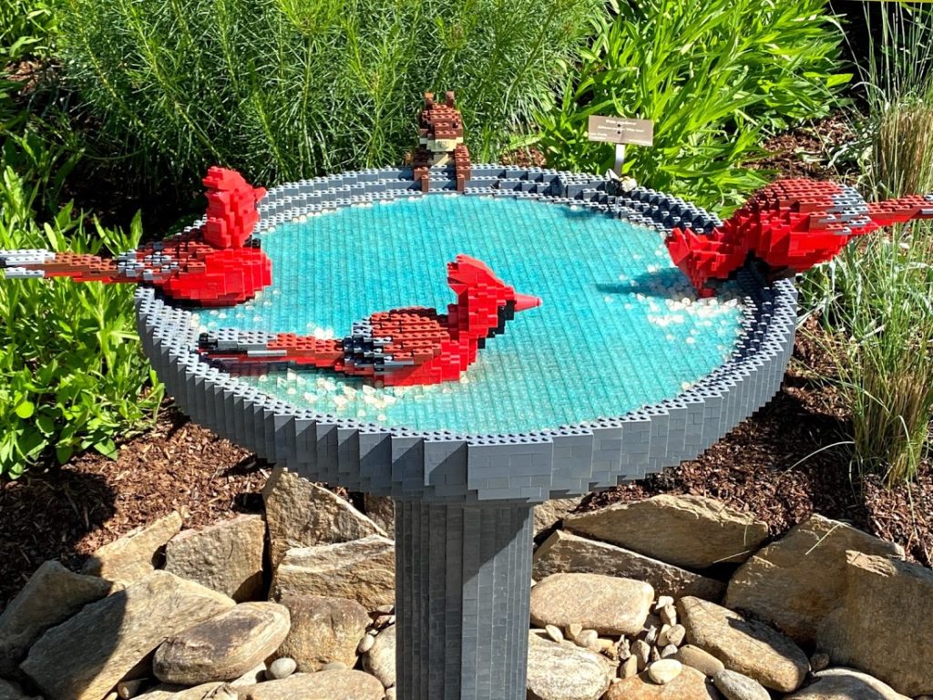 bird bath lego art