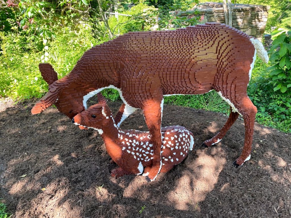 deer and fawn lego art