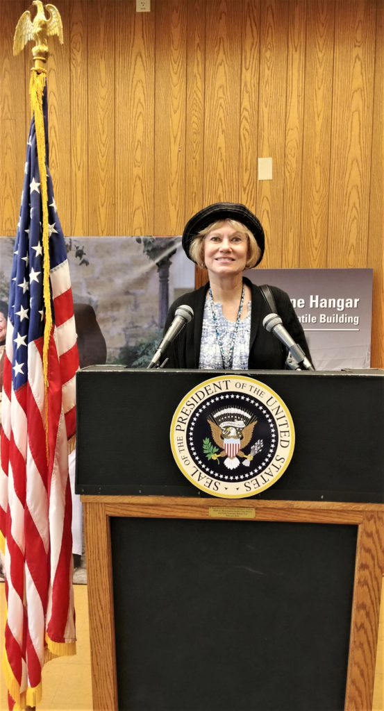 podium at visitors center