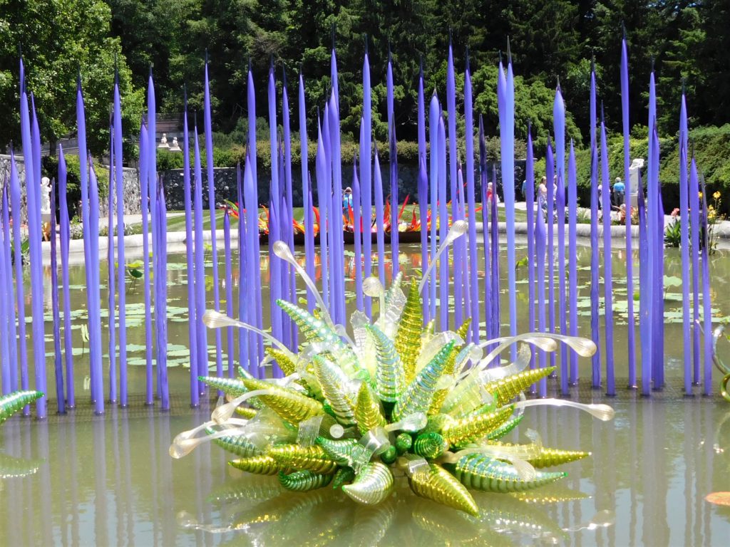 Chihuly at Biltmore Estate pond