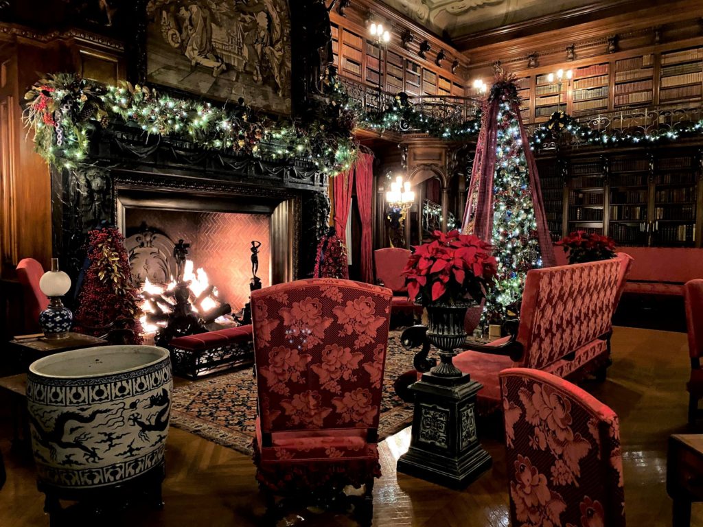 biltmore estate library at christmas