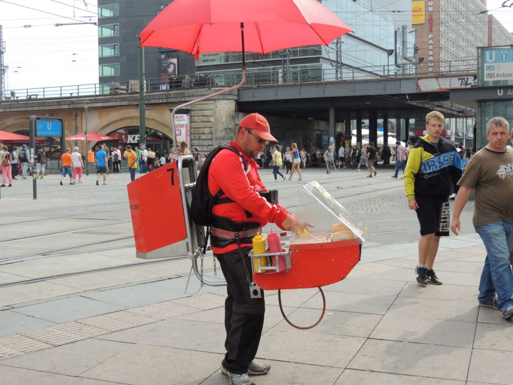 hot dog vender at berlin lacht