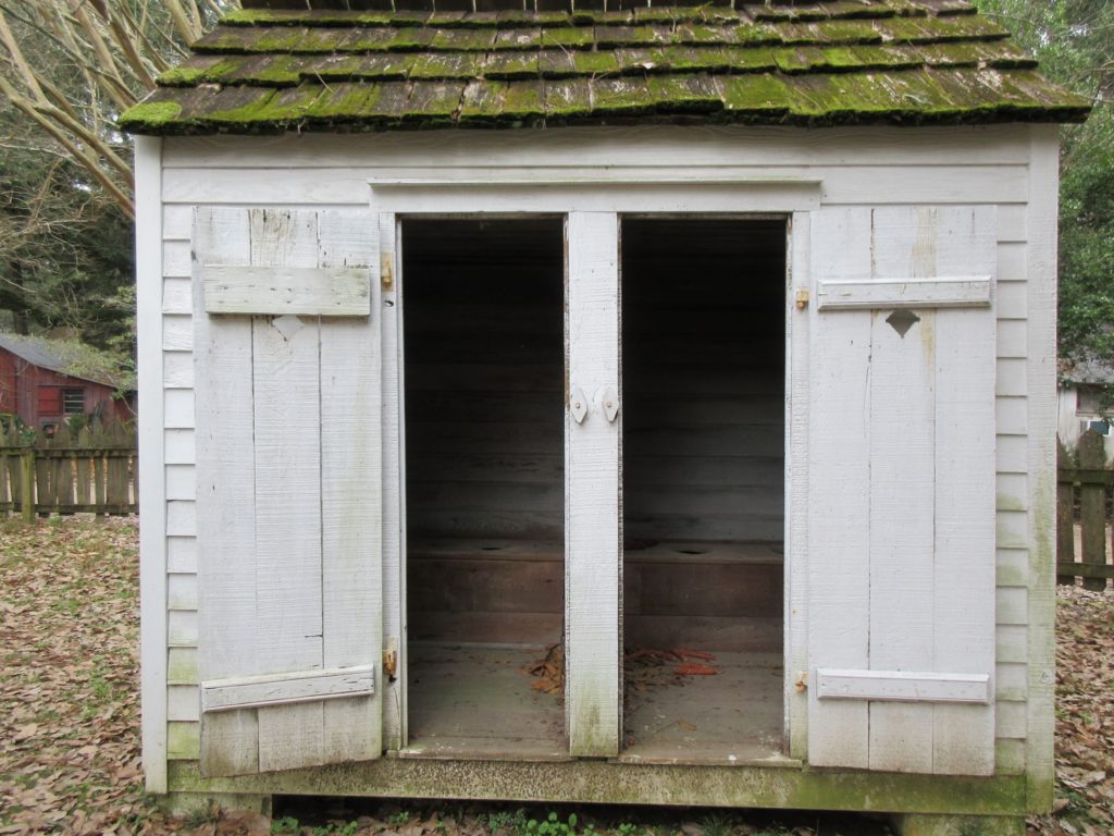 double seat outhouse, LSU museum