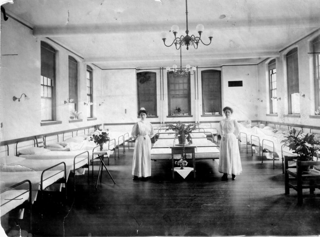 nurses in a ward, buffalo state hospital