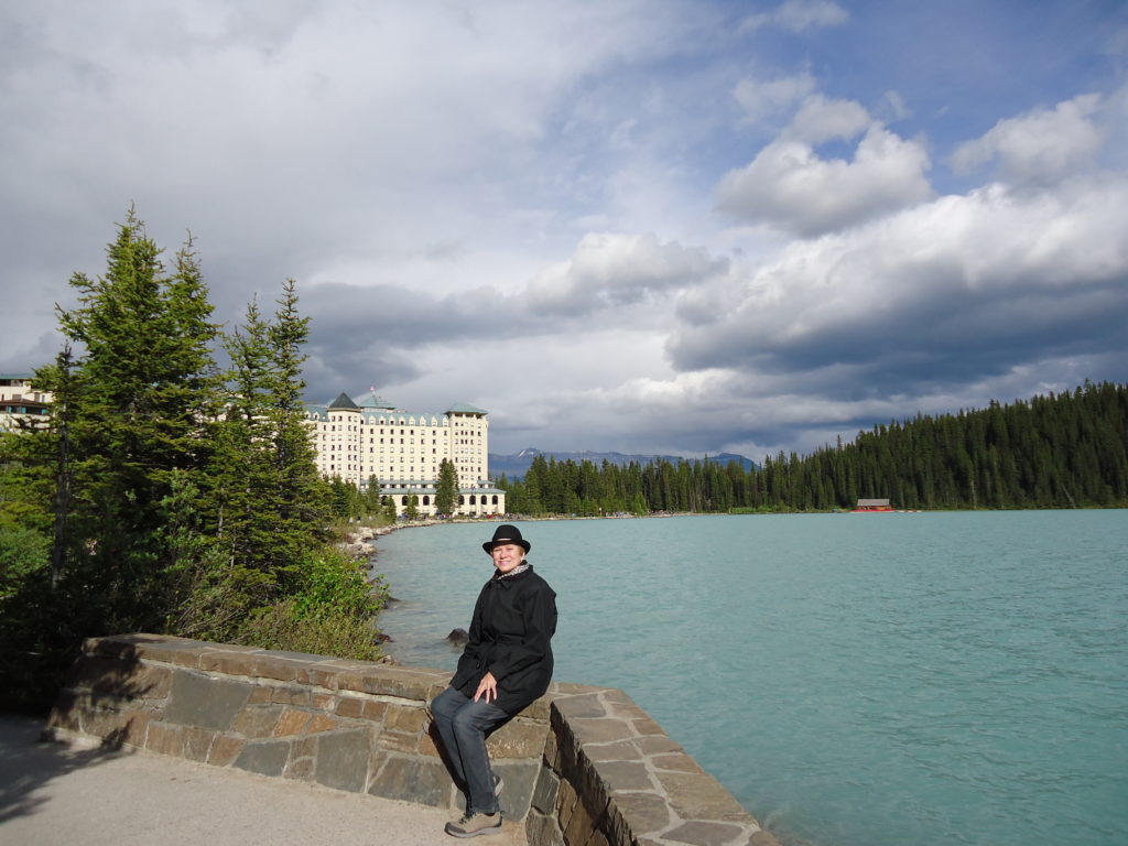 Sandra at lake louise