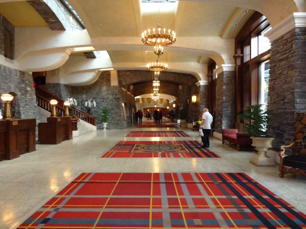 lobby of fairmont banff