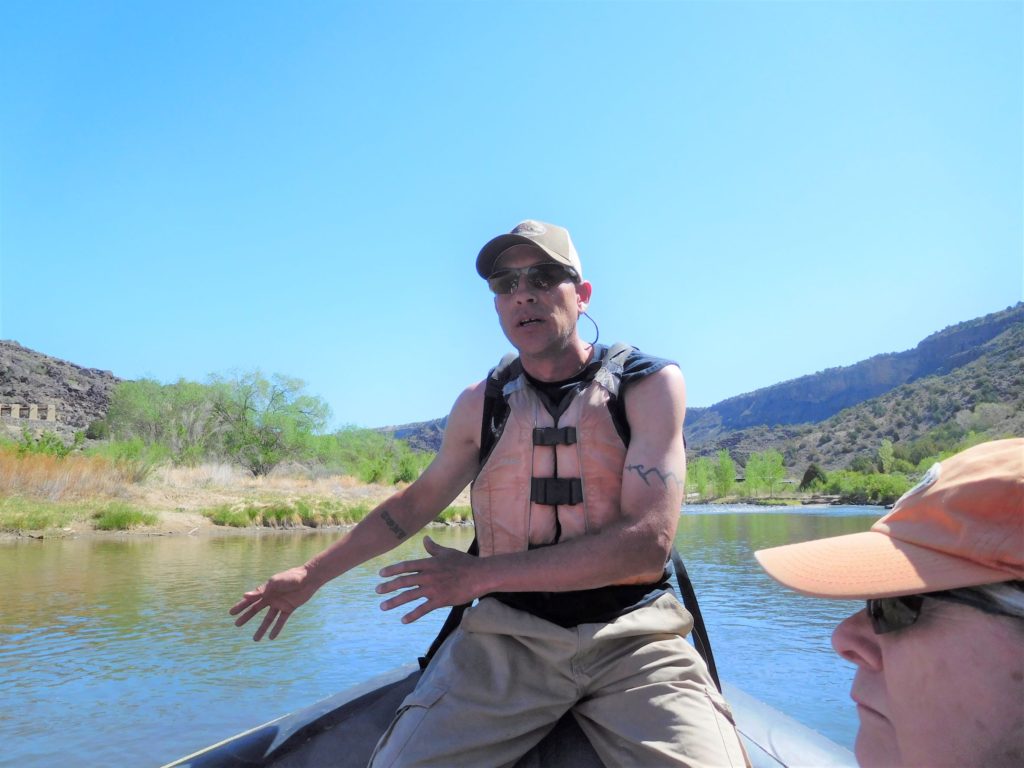 Indian guide on rio grande float trip