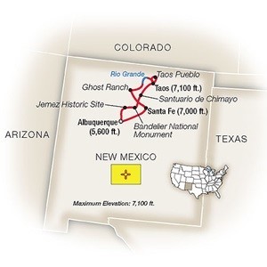 map of NM tour